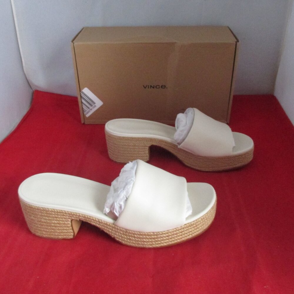 Vince Margo Platform Sandal $350 - US Size 9 1/2 - Milk - 1114